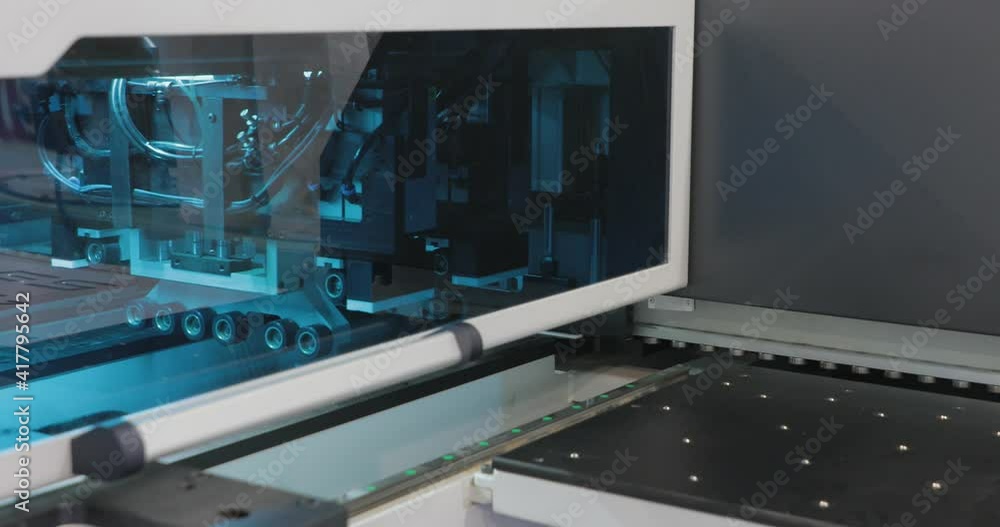 Automated Woodwork Machine Tool in Factory Production Automated Woodwork Machine Tool in Factory Production