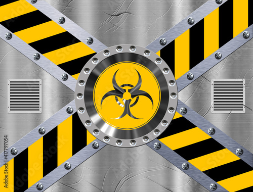 Abstract construction background with striped lines