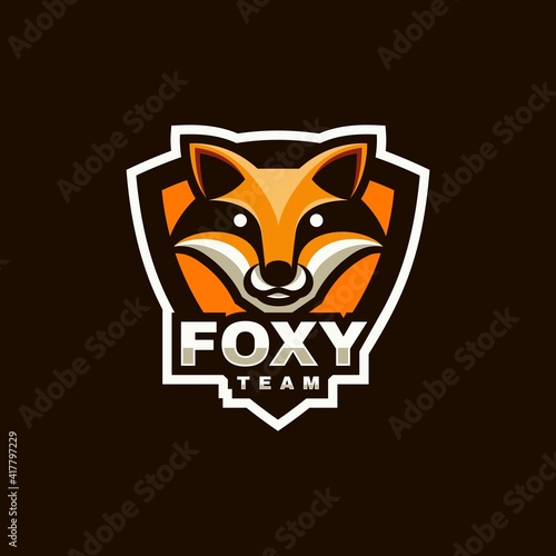 Vector Logo Illustration Fox E Sport and Sport Style