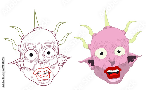 Crâne d'un monstre squelettique 