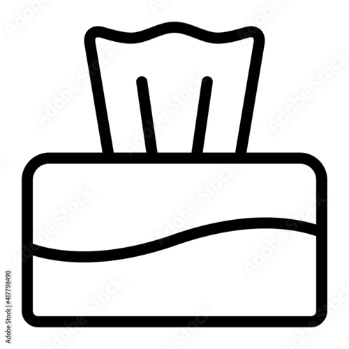 Tissue paper icon with outline style. Suitable for website design, logo, app and UI.