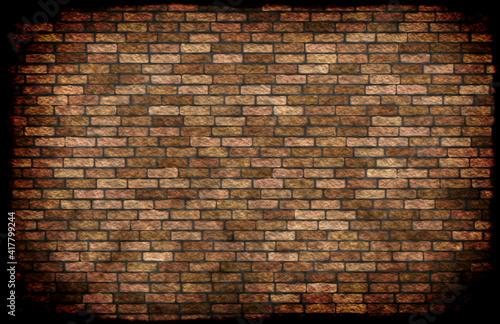 old weathered stained red brick wall background