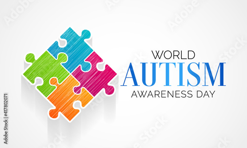 Vector illustration on the theme of World Autism awareness day observed each year on April 2nd across the globe.