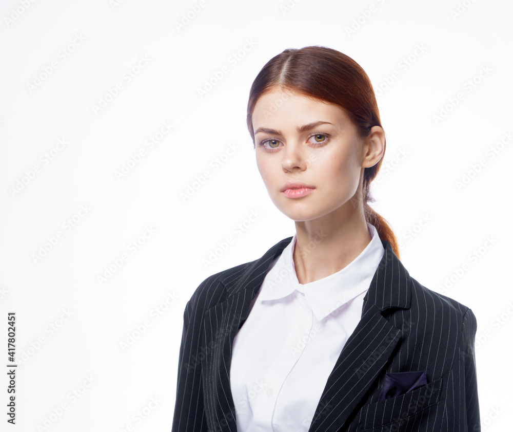 woman in suit official cropped view office light background woman in suit official cropped view office light background