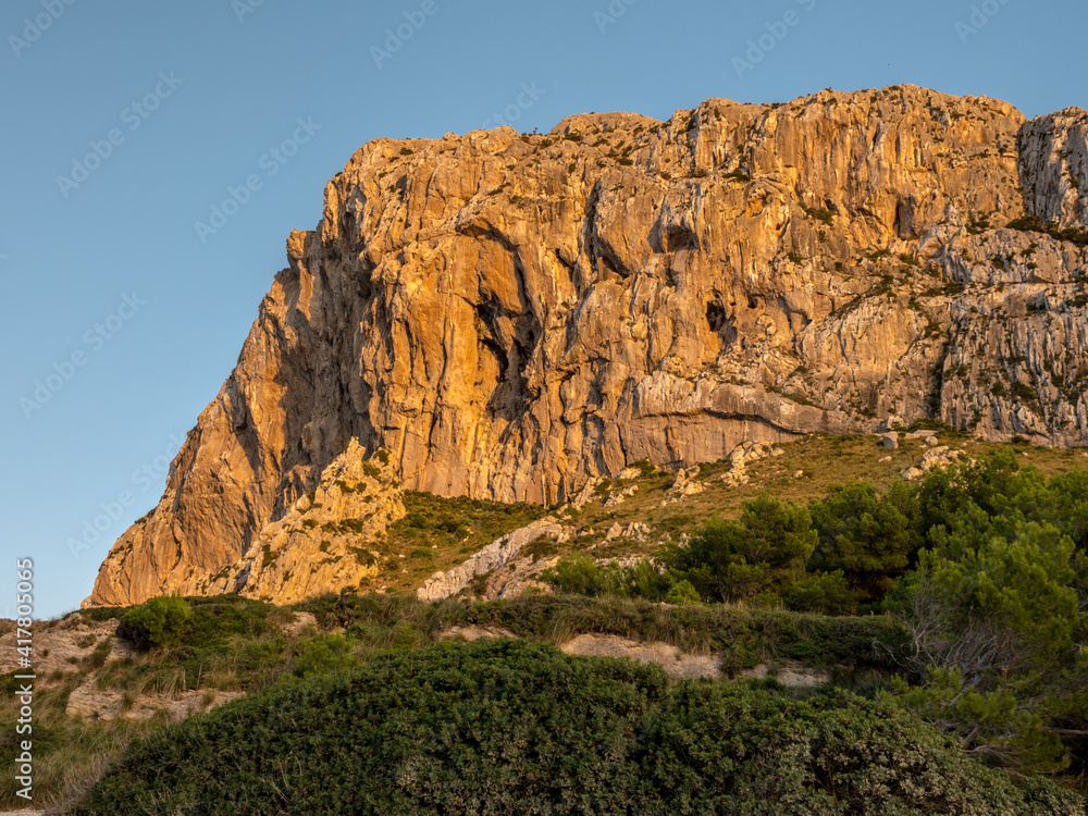 Fototapeta premium Sunset at Cala Figuera, formentor, majorca,balearics, spain