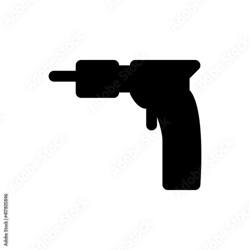drill icon solid style vector