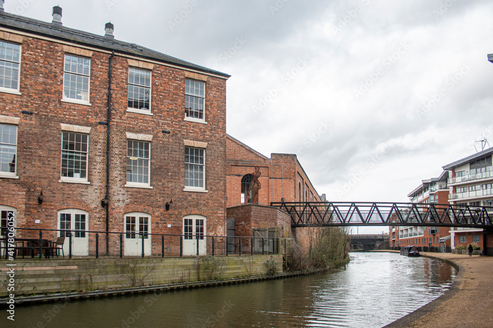 Wolverton Grand Union Canal and old, converted buildings.