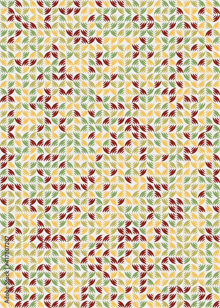 Fototapeta premium Abstract Geometric Pattern generative computational art illustration