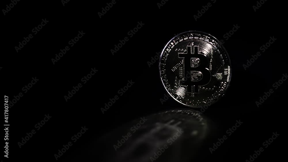 bitcoin crypto on black background
