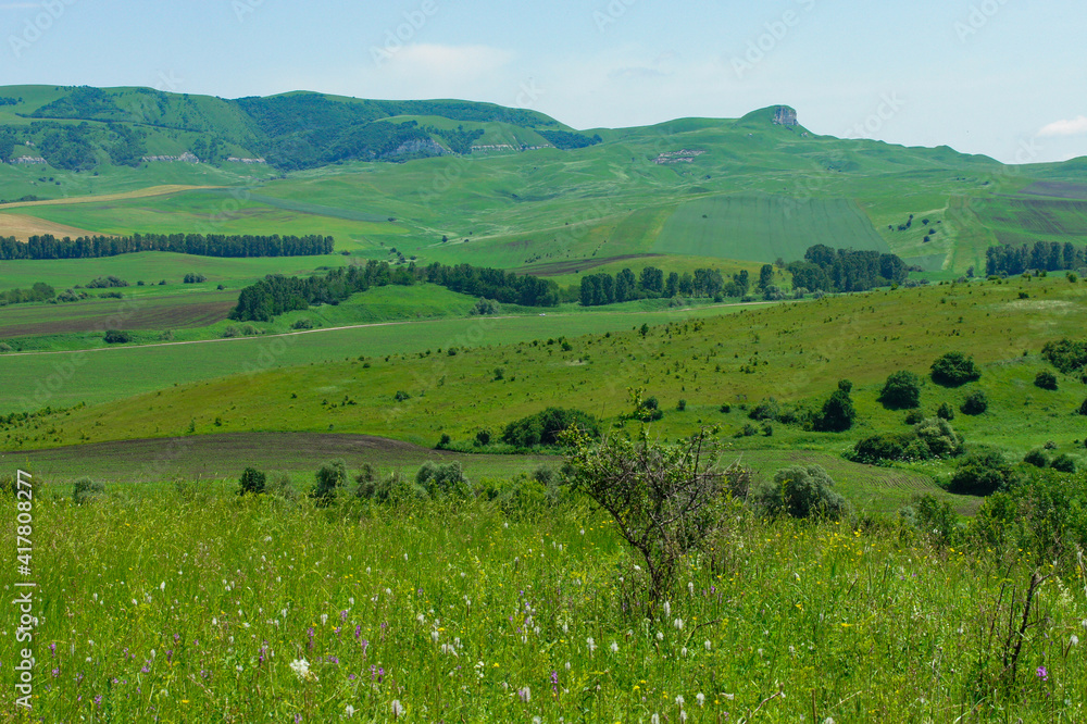 Gren landscape of Peredovaya village, Russya