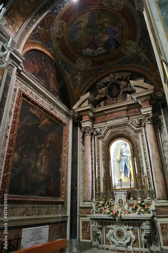 Napoli – Seconda cappella di sinistra della Chiesa del Gesù Vecchio