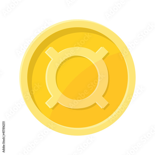 Simple illustration of Generic currency symbol, coin Concept of internet currency