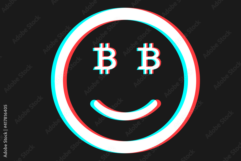 Smile icon Vector illustration in blue red and white colors