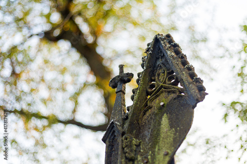 Old cemetery in Lupkow Poland photo