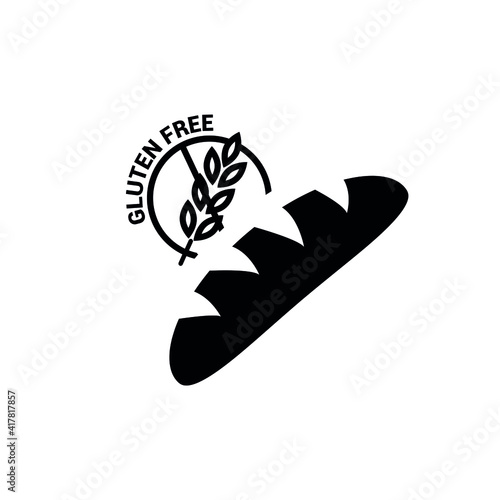 Vector Image, Icon of a gluten-free loaf of bread.