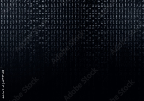 dark blue abstract binary background vector illustration