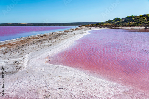 Hutt Lagoon Pink Lake - Western Australia photo