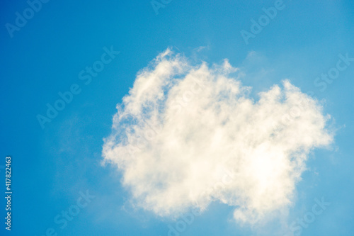 Spring blue sky with white cloud
