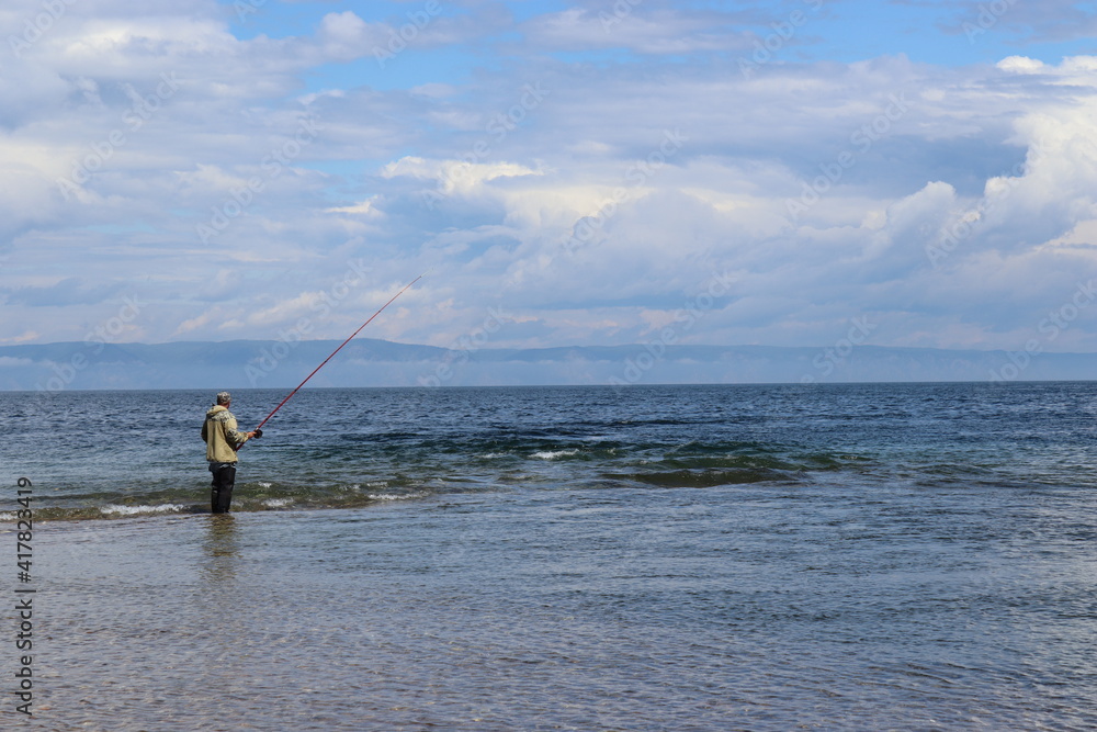 fisherman on the beach