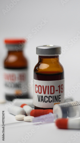 Development and creation of a coronavirus vaccine COVID-19 .Coronavirus Vaccine concept