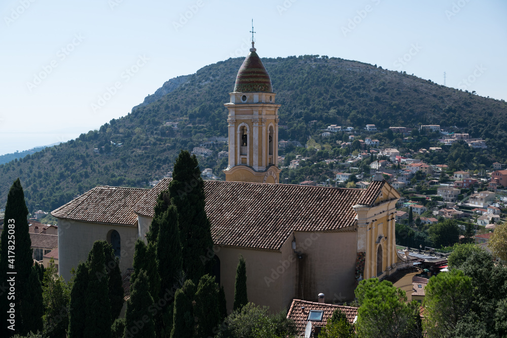 La Turbie village de la Côte d'Azur, surplombant Monaco.	