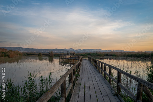 Wallpaper Mural Spain. Sunrise in the El Hondo de Elche natural park. Alicante Torontodigital.ca