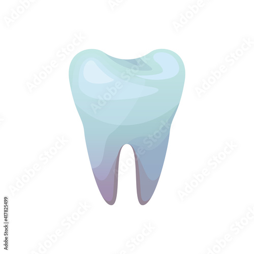 Vector isolated illustration of a molar tooth. Dental Icon