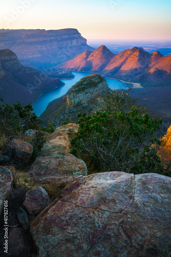 three rondavels and blyde river canyon at sunset, south africa 68