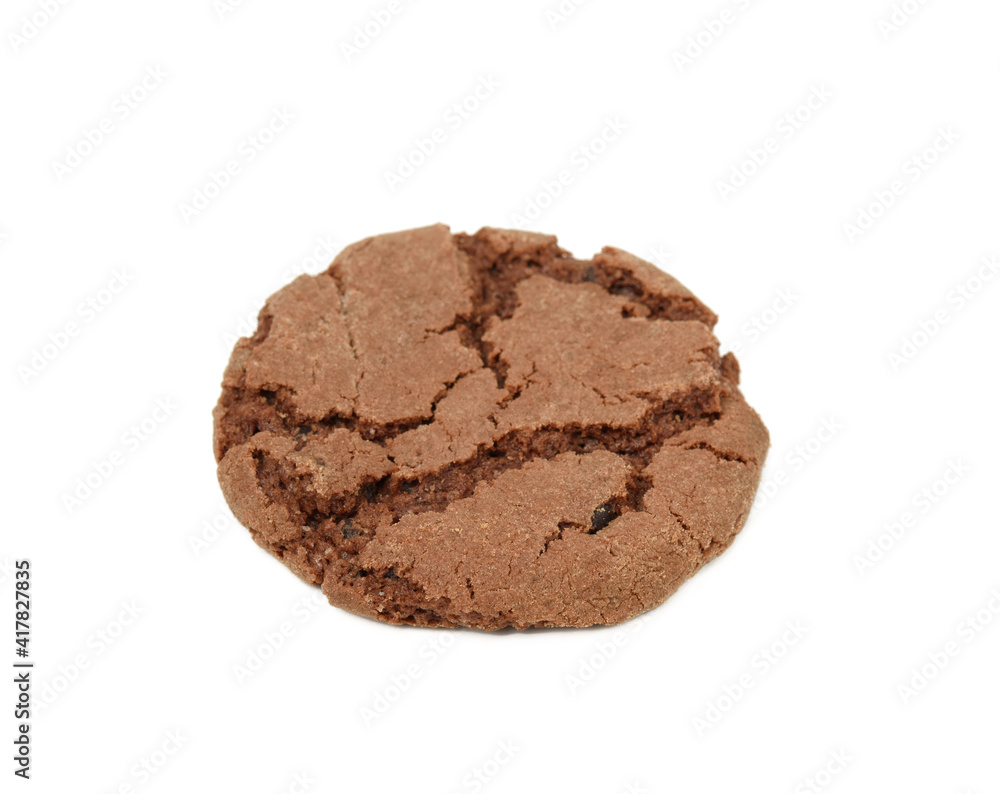 round biscuit chocolate chip cookie isolated on white background round biscuit chocolate chip cookie isolated on white background