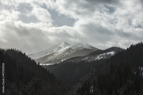 clouds over the mountains