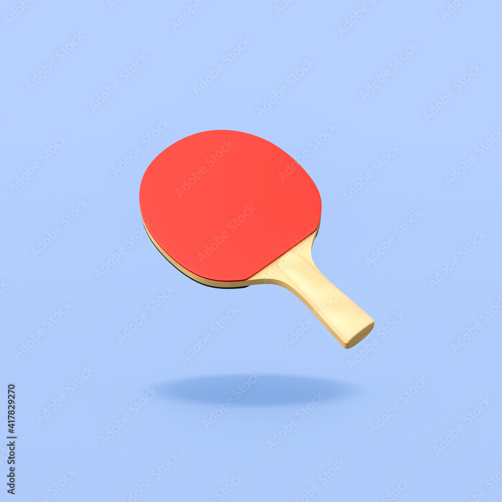PingPong Bat on Blue Background PingPong Bat on Blue Background