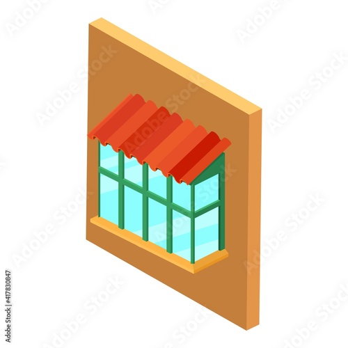 Old balcony icon. Isometric illustration of old balcony vector icon for web