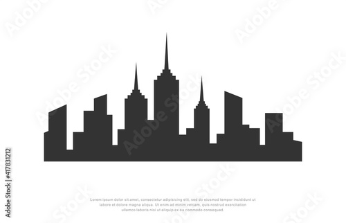 city skyline  design template vector on white background