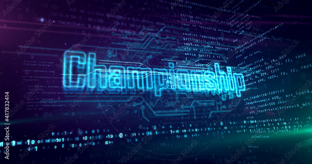 Championship sport game abstract concept 3d illustration