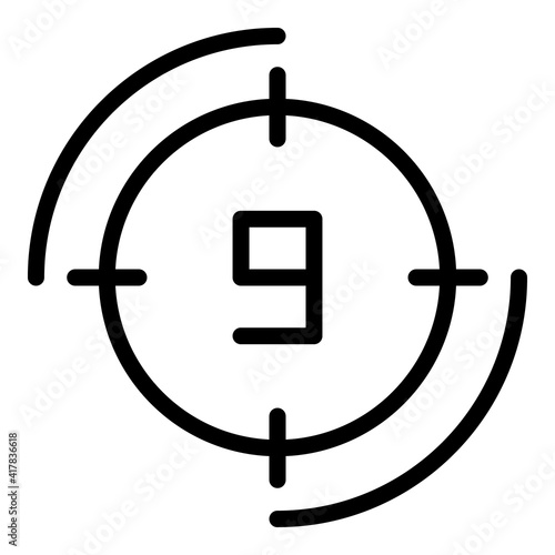 Movie countdown icon. Outline movie countdown vector icon for web design isolated on white background