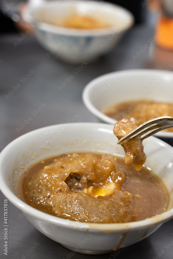 Taiwanese meatball - Delicious street food Bawan. Taiwanese meatball - Delicious street food Bawan.