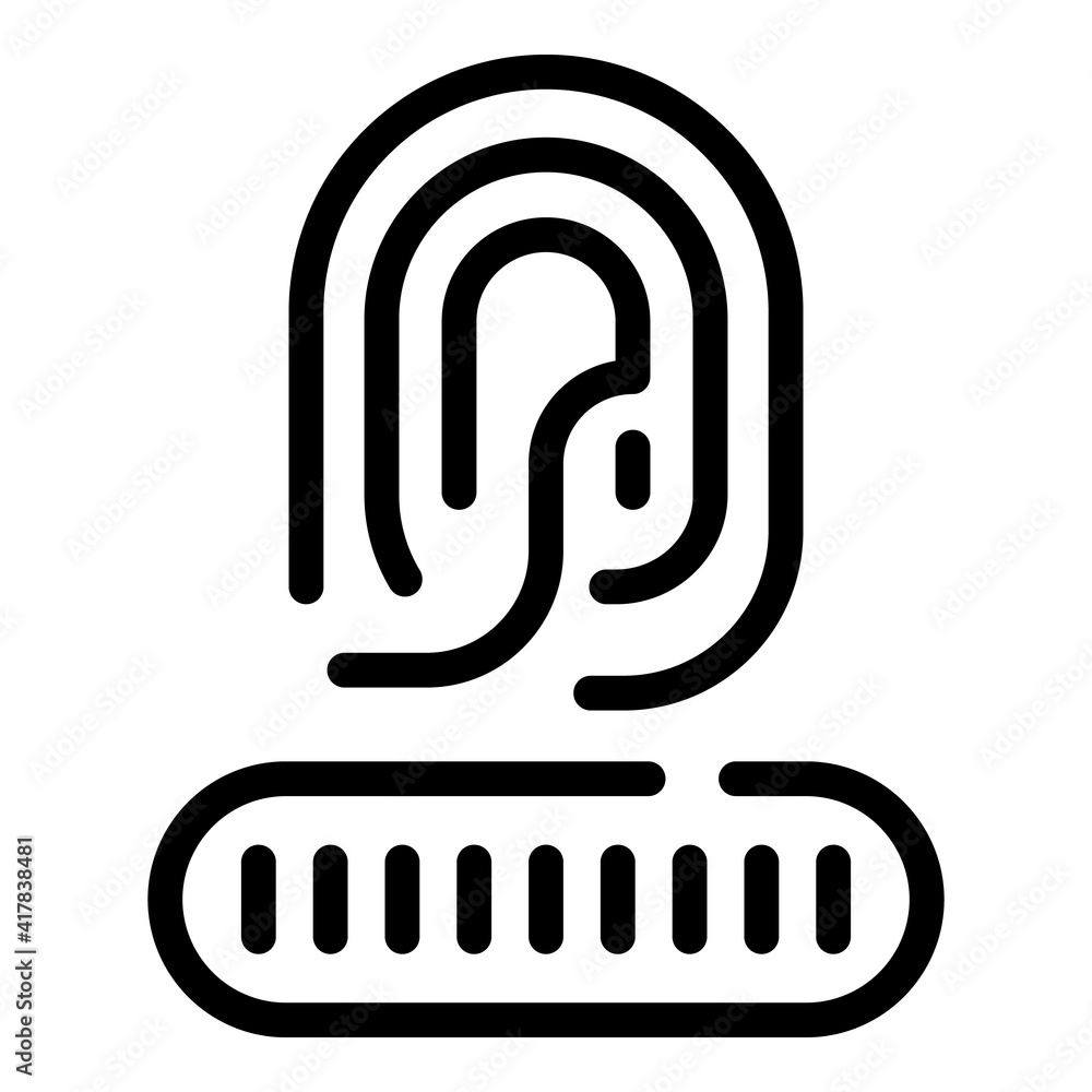 Touch unlock icon. Outline touch unlock vector icon for web design isolated on white background Touch unlock icon. Outline touch unlock vector icon for web design isolated on white background