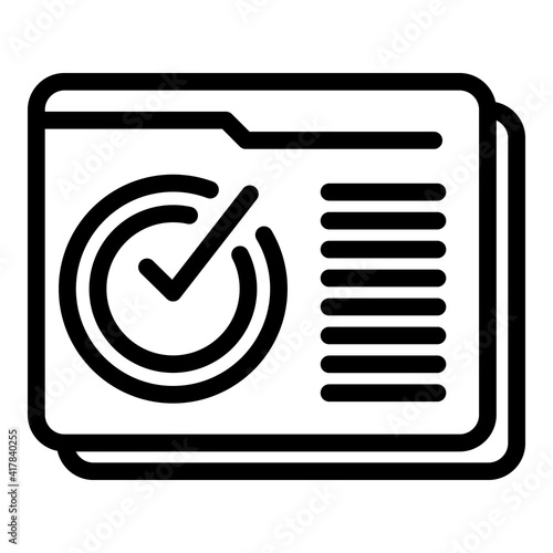 Assistance done icon. Outline assistance done vector icon for web design isolated on white background