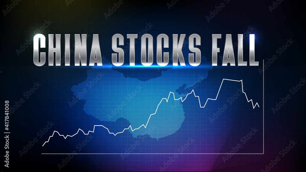 abstract background of china stock market fallen with line graph abstract background of china stock market fallen with line graph