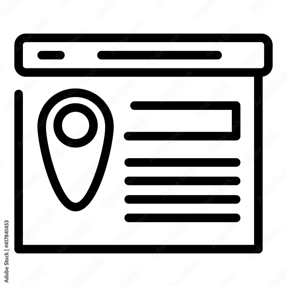 Contact location icon. Outline contact location vector icon for web design isolated on white background Contact location icon. Outline contact location vector icon for web design isolated on white background