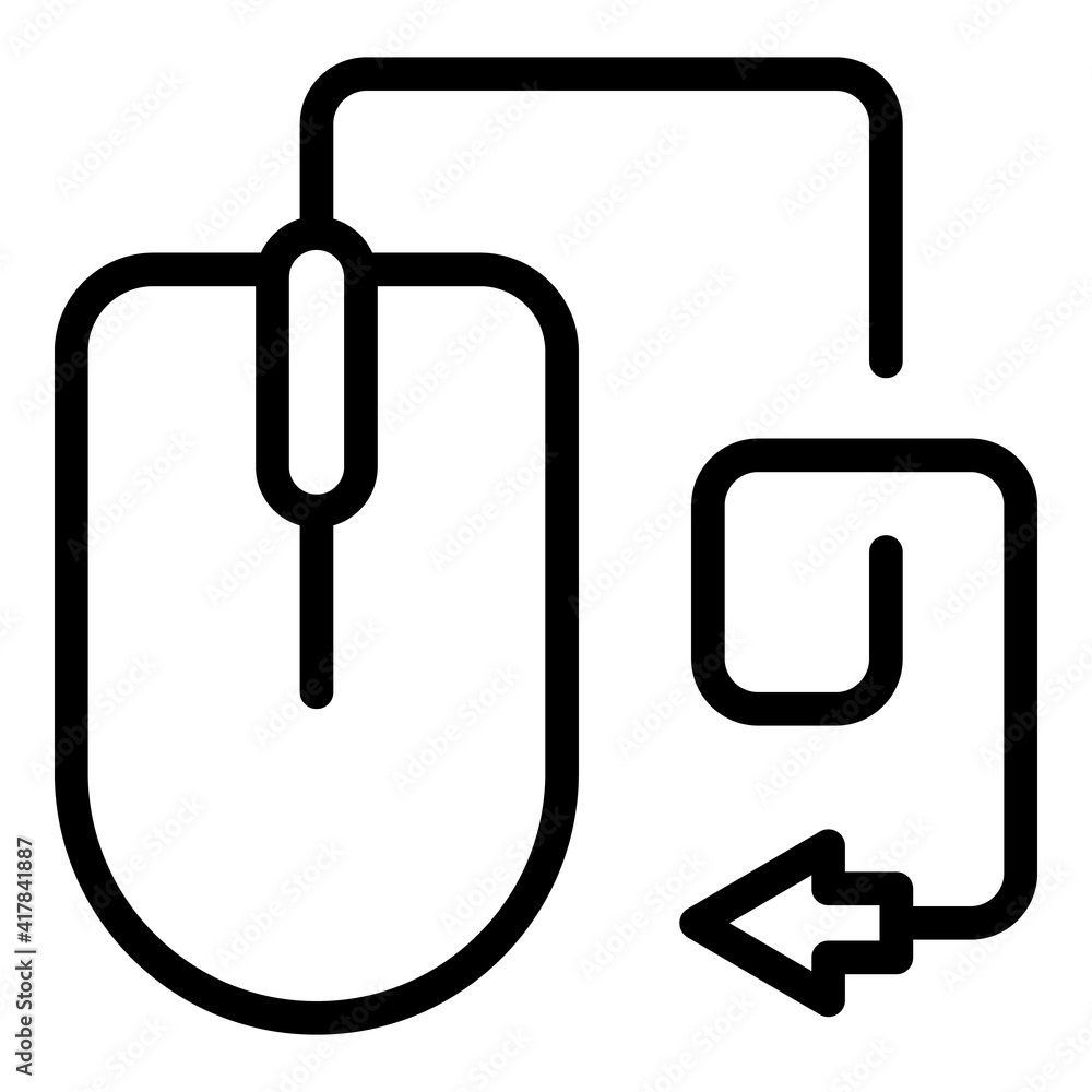 Mouse contact icon. Outline mouse contact vector icon for web design isolated on white background Mouse contact icon. Outline mouse contact vector icon for web design isolated on white background