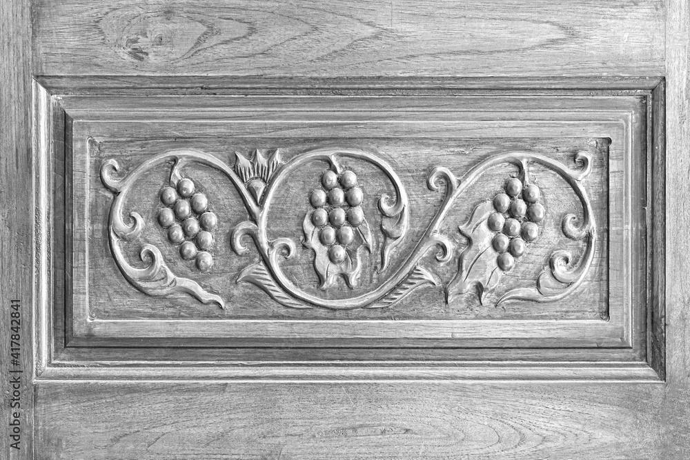 White carved wooden panels texture and background seamless