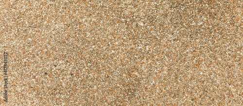 Panorama of Brown Cement and gravel  floor texture and background seamless photo