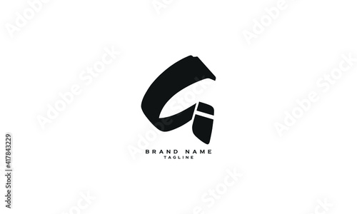 CI, IC, Abstract initial monogram letter alphabet logo design