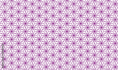 和柄素材 松皮麻の葉 シームレスパターン 紫