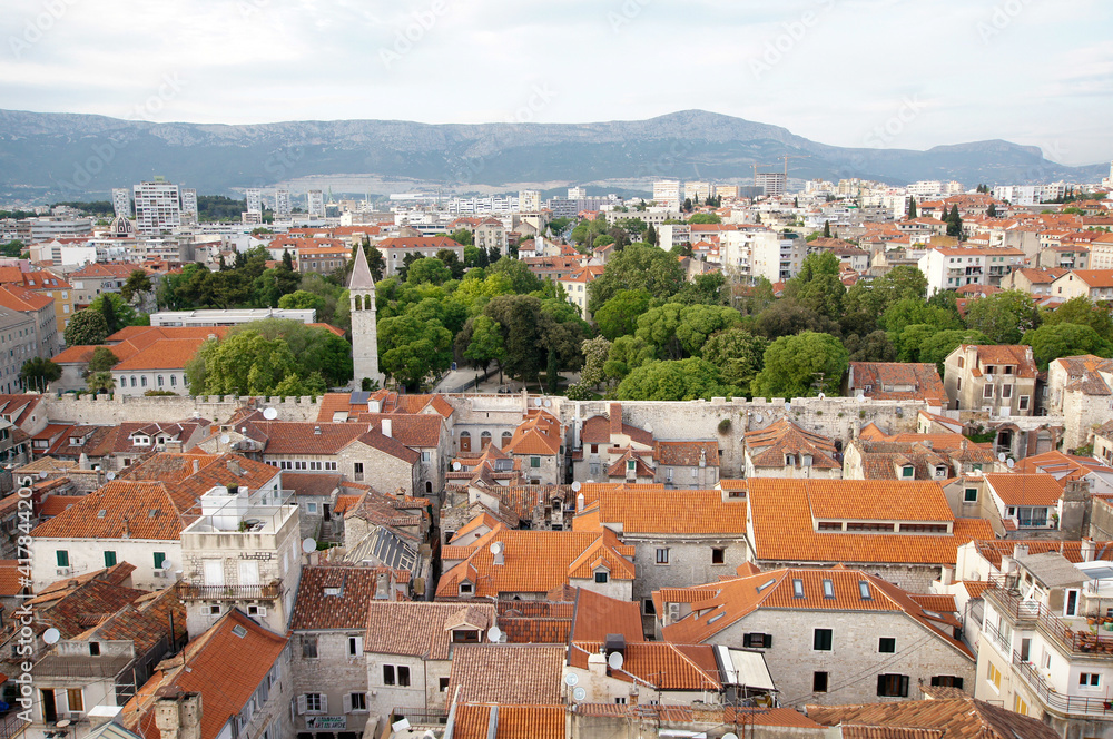 The red rooftops of Split, Croatia
