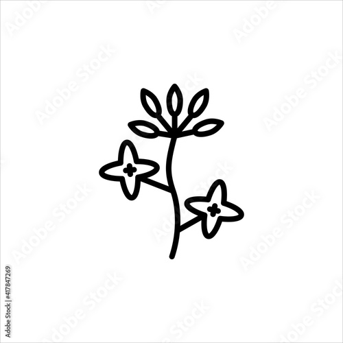Colza, rapeseed, canola eco diesel. Vector sign in a simple style isolated on a white background. 64x64 pixel.