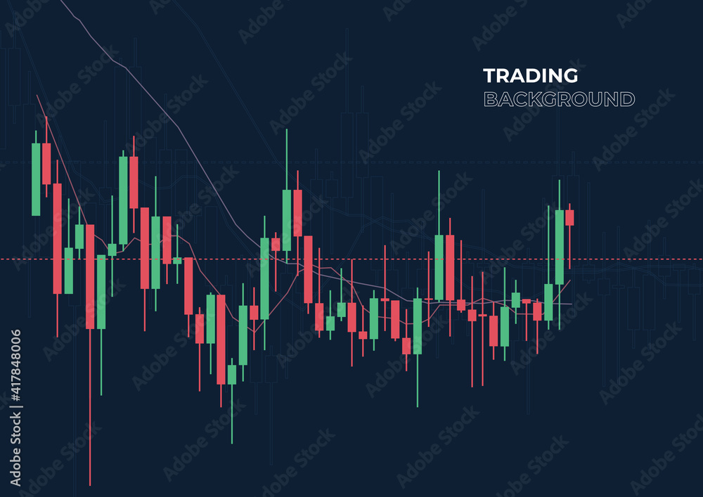 Candlestick graph stock exchange or trading background. Candlestick graph stock exchange or trading background.