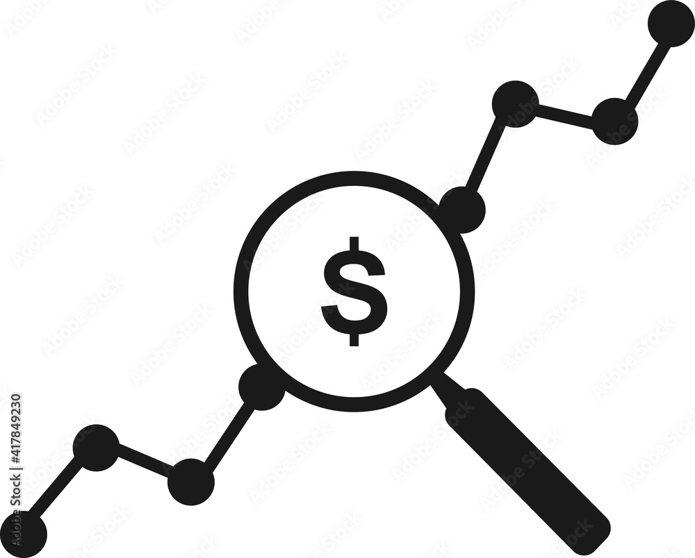 dollar cost growth or rising price. concept of mutual benefit or curve line for future currency trades. flat linear trend modern simple devaluation logotype graphic stroke art design isolated on white dollar cost growth or rising price. concept of mutual benefit or curve line for future currency trades. flat linear trend modern simple devaluation logotype graphic stroke art design isolated on white