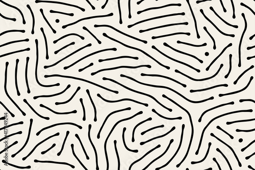 Vector seamless pattern. Modern stylish texture with smooth natural maze. Repeating abstract tileable background. Compound organic shapes. Trendy surface design.